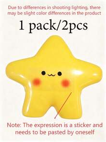 1pc Cute Star-Shaped Plastic Toothbrush Holder - Freestanding Bathroom Storage Rack, Cute Design, Durable Plastic Desktop Organizer, Space-Saving, Can Hold Toothbrushes And Toothpaste, Dorm Essential Storage Item, Bathroom Decor, Bathroom Storage, Room Decor, Bedroom Decor, Christmas Decor, Convenient For Organizing And Storing, Bathroom Storage Organizer, Bathroom Shelf, Vanity Makeup Organizer (Sticker Pattern Needs To Be Applied Separately) - Multicolor - View 11