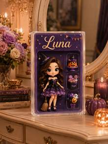 6pcs Customized Portrait Figures, Personalized Digital Portrait Art, Custom Photo To Cartoon Acrylic Plaque, Wedding Souvenir, Personalized Acrylic Keepsake, Anniversary Gift, Perfect Keepsake For Special Someone, Personalized Photo Stand, Office Decor, Elegant Living, Photo Gift - Multicolor - View 9