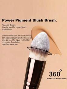 19 PCS Double-Ended Makeup Brush Set With Case Professional Foundation Powder Concealers Eyeshadow Blush Soft Bristles - Khaki - View 4