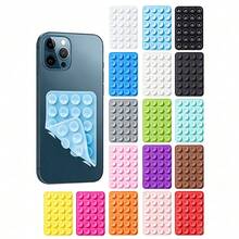 5pcs Random Color Silicone Phone Suction Cup Holder - Peel-Off Adhesive Back - Suitable For Daily Lifestyle - Multicolor - View 1