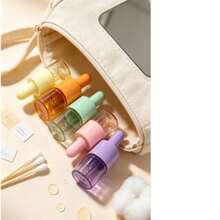 2‑Pack 5ml Random Multi‑Color Glass Dropper Bottles, Cosmetic Vials For Essential Oils, Serums & Facial Liquids, Travel Bottle Set - View 3