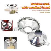 3PCS/Set Canning Funnels For Wide Mouth And Standard Mason Jars, Kitchen Wide Mouth Funnels, Canning Kit, Stainless Steel Small And Large Funnel Combination, Kitchen Funnels, Kitchen Supplies - View 4