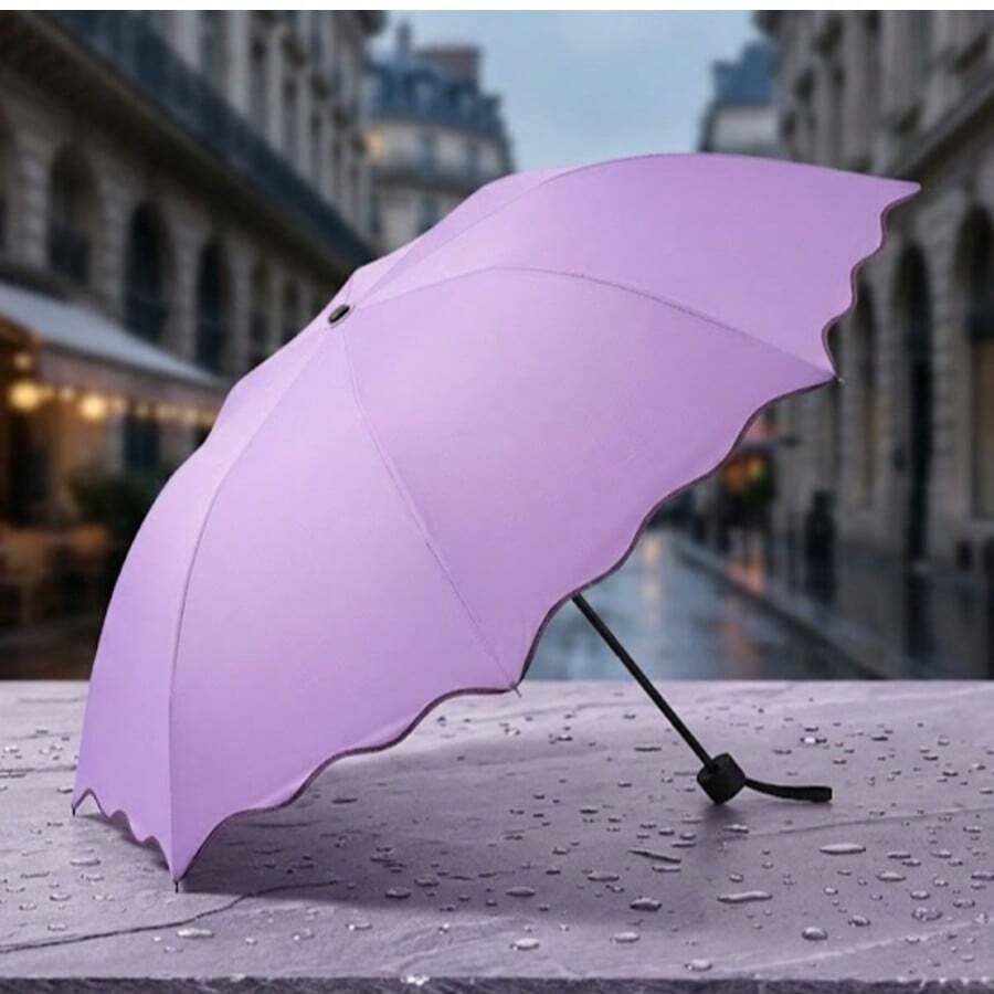 Sombrilla mágica, varios colores, al contacto con el agua empieza a aparecer su estampado Paraguas Mágico Protector Solar Mágico Contra el Sol y la Lluvia Diseño Compacto para Uso Diario
