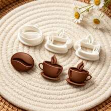 3Pcs Coffee Cup Bean Polymer Clay Cutters Set Coffee Themed Clay Molds DIY Handmade Earring Pendant Jewelry Craft Supplies - 3-pack - View 4