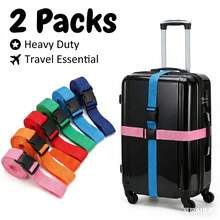 2Pcs Luggage Straps - Quick Release Anti-Theft Suitcase Belts | Durable Polyester For Air Travel, Camping & Business Trips | Adjustable, Easy-Clean & Lightweight - Luggage Strap - View 2