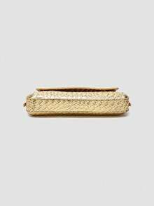 時尚極簡百搭純色法棍包，優雅精緻腋下包，適合通勤與日常出遊 - 金色 - 查看 7