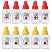 2/ 4/8/10/16Pcs Mini Portable Sauce Bottles, Salad Dressing And Ketchup Dispenser Plastic Squeeze Bottle Seasoning Container Random Pattern Color - Multicolor - View 14