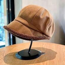 Women's Winter Bucket Hat, Warm Bell-Shaped Hat With Soft Faux Fur Trim, Comfortable Cold Weather Hat, Suitable For Autumn/Winter Outfits, Travel, Walking, Commuting, Shopping And Daily Fashion Accessory - Multicolor - View 13