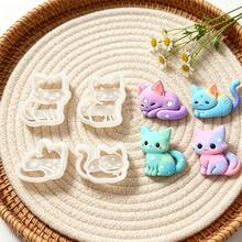 4Pcs Star Kitten Clay Cutters Set DIY Handmade Earring Jewelry Making Craft Molds Supplies - 4pcs - View 4