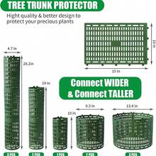 6pcs Adjustable Tree Guard Sleeves, Modular Tree Protector Wraps, Garden Sapling Protection Covers, Bark Protection Fencing - C - View 3