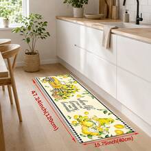 1/2pcs Lemon Pattern, Vintage Diatomaceous Earth Mat, Super Absorbent, Non-Slip, Perfect For Bathroom, Kitchen And Dining Room, Quick Dry, Machine Washable, Perfect Gift For Home Decor And Bathroom Mat - Multicolor - View 15