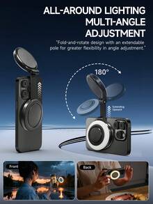 AXNEN Magnetic Selfie Fill Light, Rechargeable Battery, Adjustable Brightness, Compatible With IOS Smartphones, Laptops, Photography Cameras, Videos, Suitable For Makeup And Selfies - Fill Light - View 9