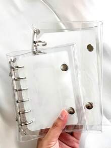 Transparent Loose-Leaf Wearable Nail Display Album, Detachable Inner Pages Nail Sample Storage Book, Handmade Nail Chip Style Collection Storage Album With Adhesive Strips, Professional Nail Studio Use - Multicolor - View 2