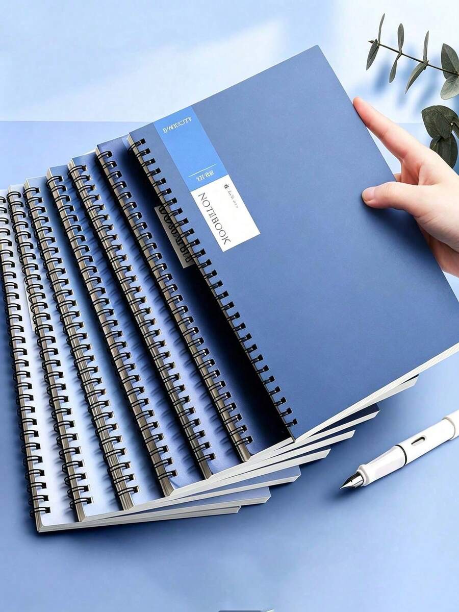 A5 Size, 40 Pages Per Book, Softcover Spiral Notebook - Thick Pages, More Comfortable Writing! - Multicolor - View 1