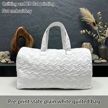 1pc 2D Flat Print Floral Pattern Polyester Women's Tote Bag, Patchwork Large Capacity Bag, Suitable For Outdoor And Shopping - Multicolor - View 3