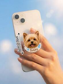 1pc Custom Pet Photo Phone Grip, Personalized Dog Or Cat Cute Handheld Accessory For Dog & Cat Lovers, Magnetic Phone Holder,Pet Lover Gift,Pet Owner Keepsake - Multicolor - View 3
