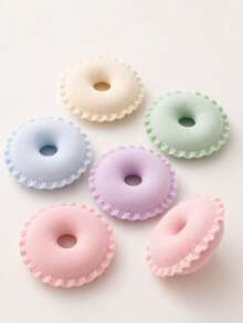 Kit 6 Rosquinhas de Amamentação Absorventes para Seios em Algodão Reutilizáveis - Multicolorido - Visão 6