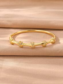 Fashionable European Style Luxury Hollow Cubic Zirconia Bracelet Set, High-End Personalized Gift, Suitable For Girlfriend, Suitable For Wearing At Parties - Gold - View 10