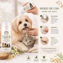 Talco Baño En Seco Orgánico Para Perros, Gatos Y Hurones 125g. - PIEL SENSIBLE  125 GR - Ver 4
