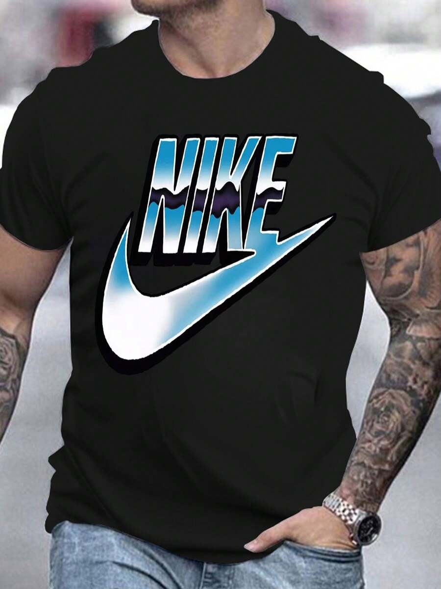 Men T-Shirts - 黑色 - 查看 1
