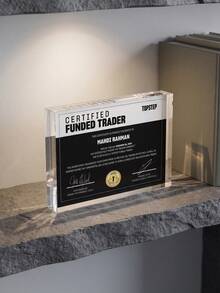 1pc Custom Personalised Funded Prop Trader Award Thick Customized Acrylic Plaque With Any Certificate | Trading Success Gift | Prop Firm Challenge Win - Multicolor - View 7