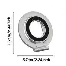 1pc Double-Sided Magnetic Ring Buckle Phone Holder, Holder Style Magnetic Grip, 360 Degree Rotation, Foldable Ring Holder, Suitable For Various Types Of Mobile Phone Car Phone Holders - A - View 7