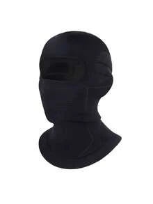 1pc Unisex Autumn/Winter Windproof Solid Color Balaclava Hat, Warm Head Cover Suitable For Daily Outdoor Cycling Wear - Multicolor - View 17