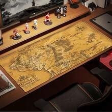 Esports Gaming Mouse Pad Featuring A Vintage, Yellowed, Hand-Drawn Map Design; A Non-Slip, Washable Rubber Desk Mat That Serves As A Stylish, Dirt-Resistant Accessory For Gaming And Study Setups-An Ideal Gift For Gamers. - Mouse Pad - View 7
