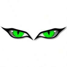 1 Set Of 2 Cool And Personalized Devil Eye Car Rearview Mirror Decorative Stickers, Dustproof, Waterproof, Sunproof, Scratch-Covering Creative Stickers, Available In Large And Small Sizes, Stylish And Domineering Style - A - View 11