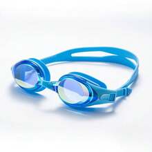 Unisex High Definition Large Frame Swimming Goggles, Colorful Lenses, Adjustable Dual Strap Design, Pool Training Swimming Gear, Summer Water Sports Equipment - Blue - View 7