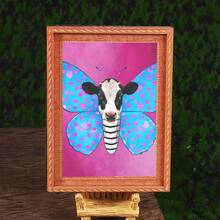 1pc Pink Disco Fridge Magnet, Wooden Photo Frame Refrigerator Magnet, Home Decor, Fun Gift! - one-size - View 20