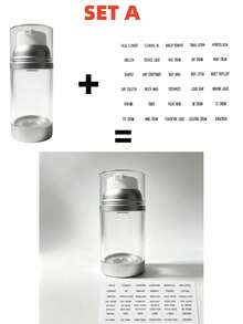 1件 150ml/100ml 大口徑真空泵瓶，壓克力臉部清潔劑真空乳液分裝瓶，透明精華液身體乳液可補充旅行容器空瓶，旅行分裝瓶組 - 彩色 - 查看 13