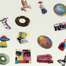 50pcs Y2K Art Transparent PET Stickers, Millennium Pop Retro Aesthetic Sticker Pack, Fun Ins Dreamcore Art Fashion Graffiti Stickers, Vinyl Waterproof, Suitable For Laptop, Phone, Car, Skateboard, Water Bottle, Scrapbook, Computer, Diary - Multicolor 4 - View 4