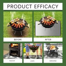 Outdoor Bbq Mat Floor Outdoor 40x40inches Fireproof Protector Mat Camping Heat Resistant Fireproof Mat Anti-Slip Reusable Oilproof Waterproof Moisture‑Proof Fireplace Mat - Outdoor BBQ Mat Floor - View 5