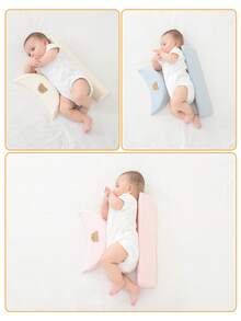 1pc Baby Side Sleeping Pillow, Newborn Side-Lying Support Pillow, Anti-Spit-Up Anti-Roll Backrest Positioning Pillow - Multicolor - View 10