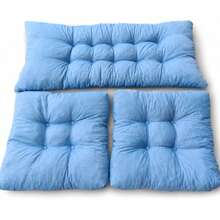 3-Piece Decorative Cushion Set For Living Room & Balcony | 1pc 50x100cm + 2pcs 50x50cm | Premium Fabric | Made In Turkey - Dusty Blue - View 10