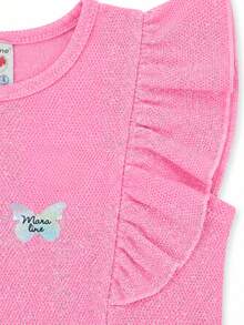GIRLS' RUFFLE TOP + SHORTS SET - Pink - View 6