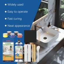 jakehoe Home Multi-Function Tile & Marble AB Repair & Sealing Kit, For Fixing Cracks, Chips, Holes, Surface Repair & Restoration Tool Set - A - View 8