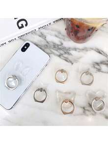 2pcs Transparent Phone Ring Holder Rotating Support Stand Strong Adhesive PC Acrylic Phone Finger Ring - Multicolor - View 5