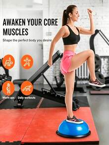 Half Balance Ball Trainer With Resistance Bands, Anti‑Slip Stability Ball For Core Balance Training, Home Gym Yoga Rehab Workout Equipment For Beginners & Fitness Lovers - Multiple Specifications - View 7