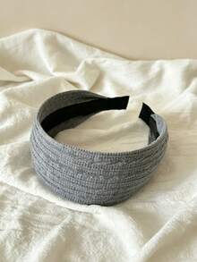 1pc Vintage Knitted Wide Headband, Elegant & Minimalist, Suitable For Commuting, Makeup, Daily Wear And Vacation - Multicolor - View 7