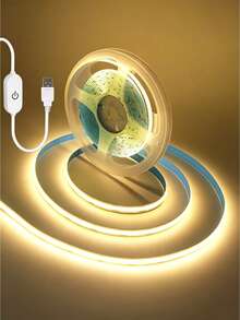 USB COB LED Light Strip With Touch Dimmer Switch, 5V Flexible Self-Adhesive LED Strip, Stepless Dimming Uniform No Spots, Cuttable TV Backlight Ambient Light, Suitable For Bedroom Cabinet Home Decor - COB - View 7