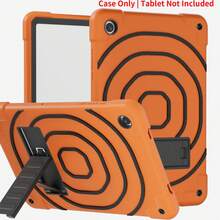 Protective Case Compatible With Ipad 10th Gen 10.9 Inch A16/ 10.2/7th Gen 8th Gen/9th Gen Protective Shell A9 Plus/A11 Plus Shockproof Anti-Drop With Stand Silicone PC Case - Orange + Black - View 9