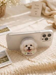 1pc Custom Pet Photo Phone Grip, Personalized Dog Or Cat Cute Handheld Accessory For Dog & Cat Lovers, Magnetic Phone Holder,Pet Lover Gift,Pet Owner Keepsake - Multicolor - View 12