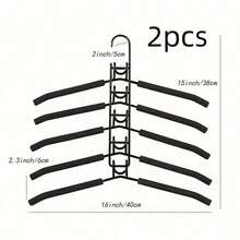 5pcs Metal Thick Space-Saving Hangers, 5-In-1 Multi-Layer Design With Non-Slip Foam Pads, Suitable For Coats, Sweaters, Suits And T-Shirts - Multicolor - View 20