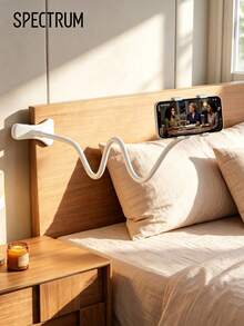 Adjustable Gooseneck Phone Holder Clip Mount, 360° Rotating Flexible Slouchy Phone Stand, Suitable For Sofa Headboard, Hands-Free Movie Watching, Reading, Live Streaming, Compatible With Smartphones - Multicolor - View 5