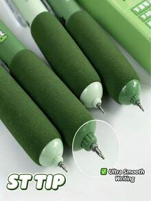1/4支裝卡通防摔蛋型中性筆，海綿軟握感圓珠筆，黑色墨水，兒童學生練習文具，開學季送友禮物 - B - 查看 9