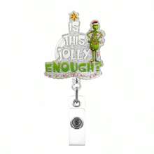 The Grinch The Green Acrylic Christmas Badge Reel Retractable ID Holder Badge Clip; Suitable For Nurses And Office Professionals; Christmas Gift; Party Favor - Cookie Monster - View 16