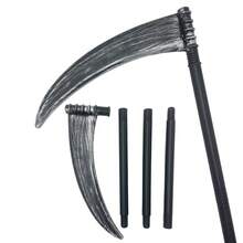 1pc Toy Prop 3-Section Grim Reaper Scythe Plastic Blow Molded Antique Style Large Scythe - Party Gift - Costume Accessory - Exquisite Gift - Mini Ornament - Birthday Gift - Holiday Gift - Christmas - Graduation Gift - April Fools' Day - Halloween - View 12