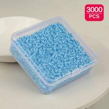 Manik-manik Fuse Sundymot 2,6mm, 3000 PCS+ Sistem Warna Hijau & Biru, Kemasan Terpisah, Dengan Kotak Penyimpanan Persegi Kecil, Mudah Disimpan, Gantungan Kunci Liontin DIY, Bahan Kerajinan Pembuatan Perhiasan, Musim Wisuda Kembali ke Sekolah, Natal, Hadiah Pesta Ulang Tahun, Kit Isi Ulang Massal Manik-manik Fuse 2,6mm Multi-Warna - Manik-manik puzzle 2,6mm - View 18